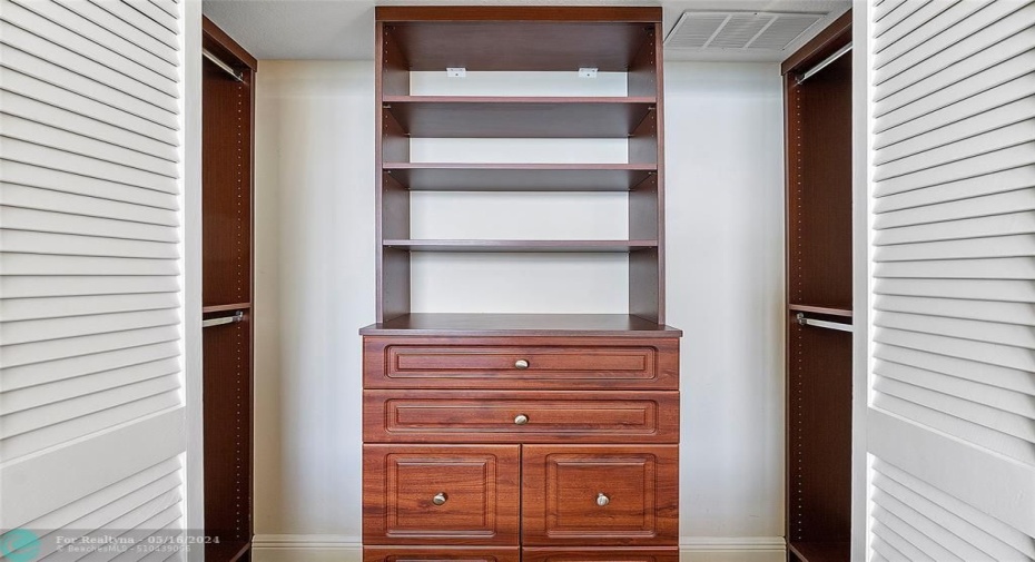 Guest closet cabinetry