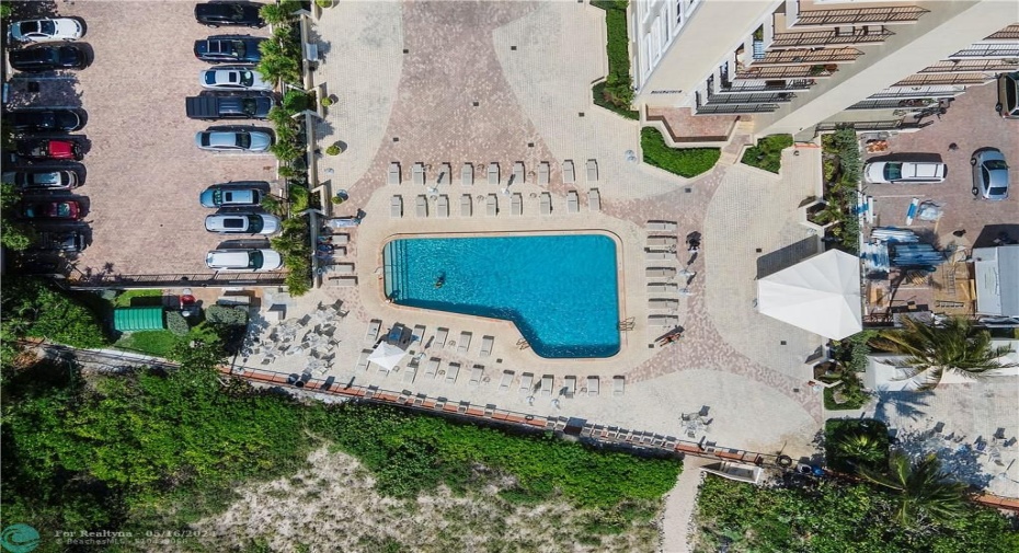 Aerial view of pool