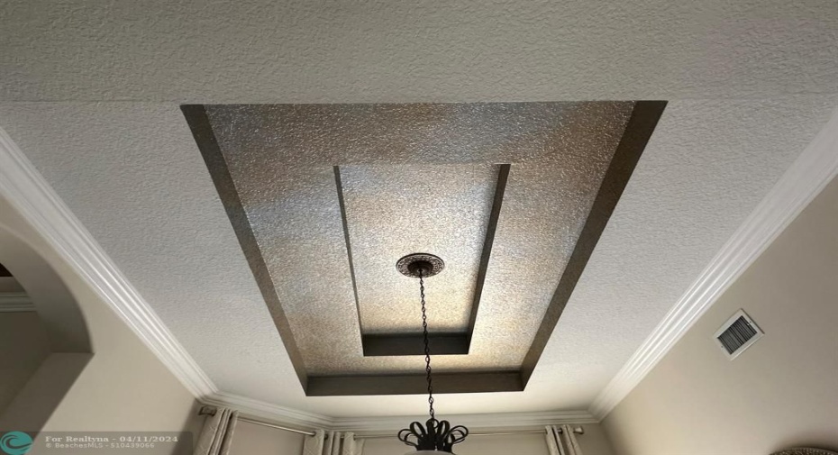 Coffered Ceiling in Formal Dining Room