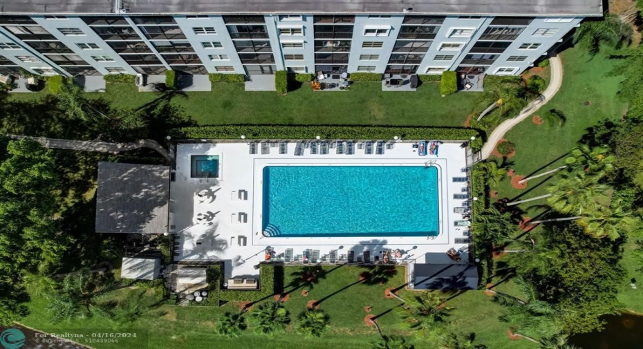 AERIAL VIEW OF POOL NEAR BUILDING 17