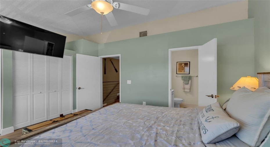 Second bedroom with great closet space and overhead ceiling