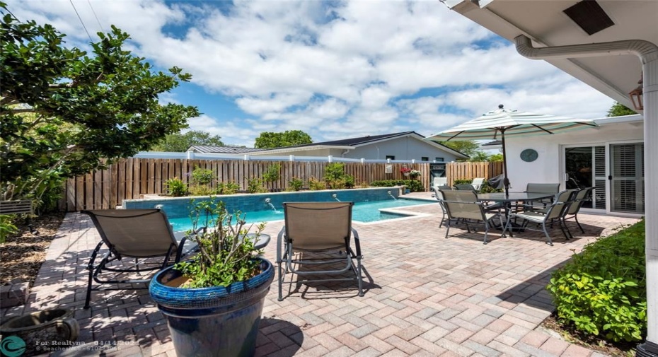 Expansive patio/pool