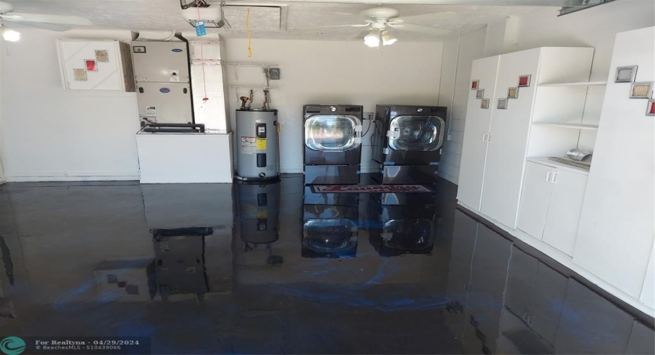 laundry room in garage
