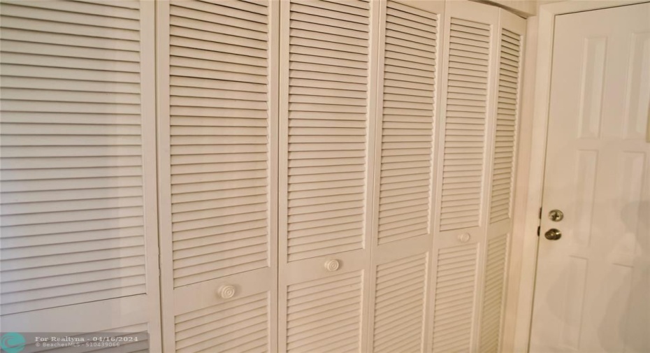 Tons of storage space when you enter the front door!