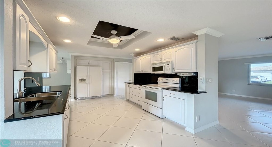 UPDATED KITCHEN WITH TRAY CEILING