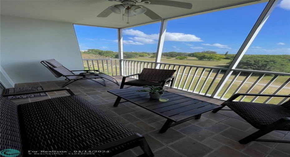 views for days in this comfortable, quiet screened in porch