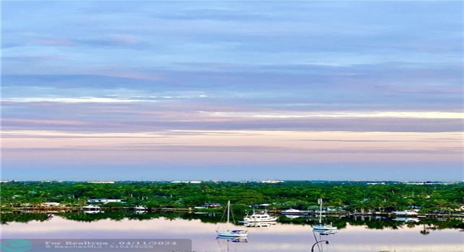 Sunrise intracostal view from balcony