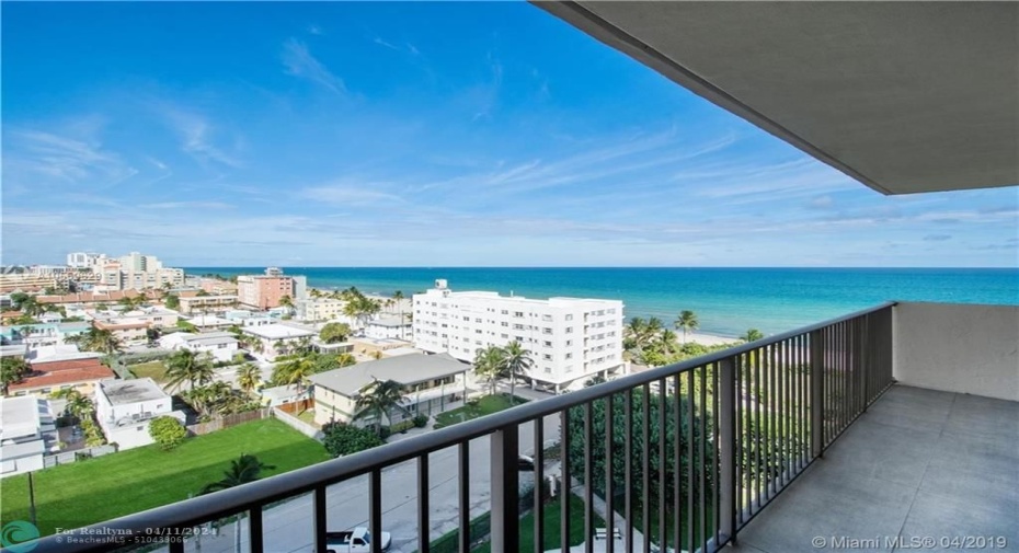 Balcony city view, beach and ocean view.  Other photos show more of the views including intracoastal.