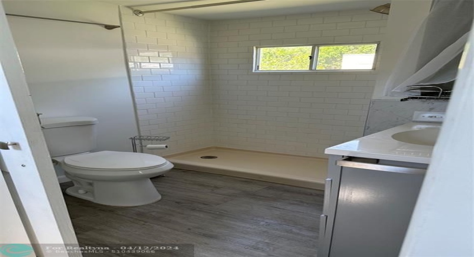 Oversize shower and Barn door.