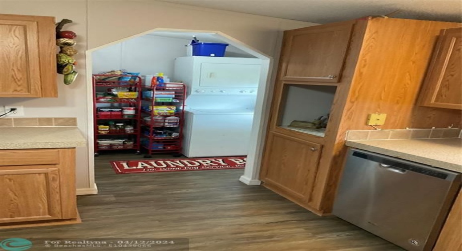 Laundry room with room for full size washer and dryer