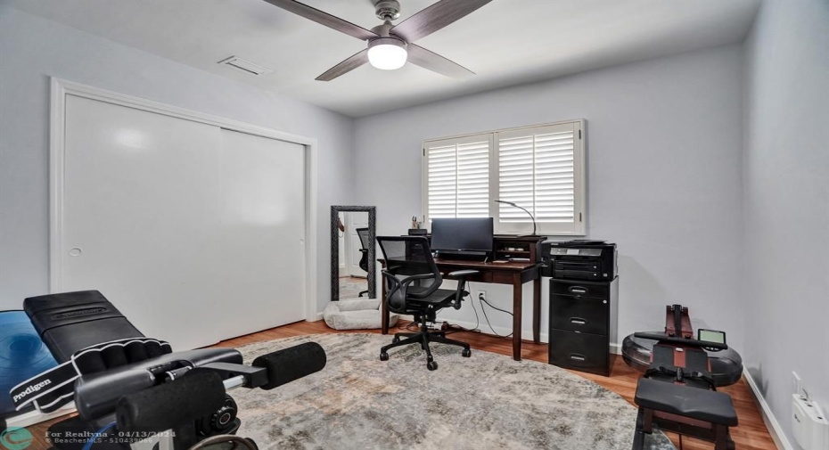 Fourth bedroom used as gym/office.