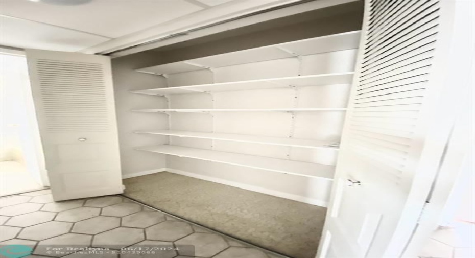 Additional Storage in unit w shelving!