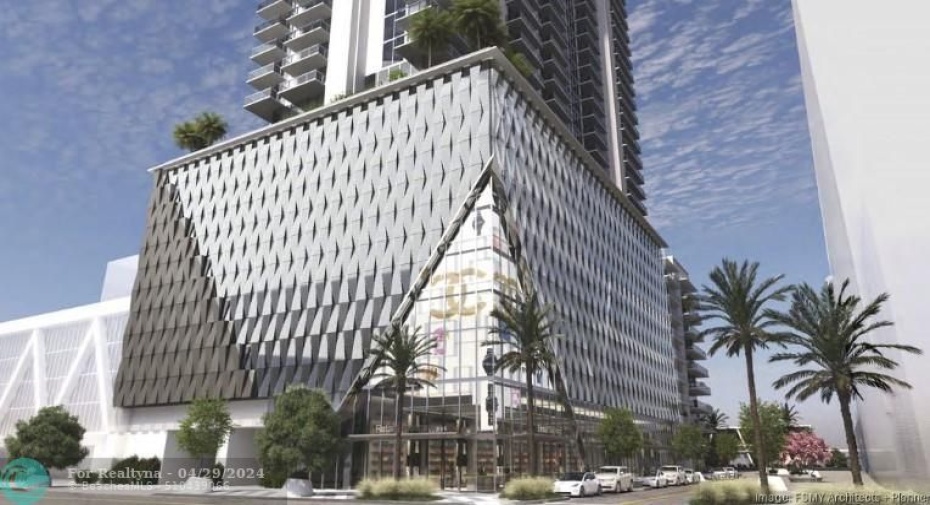 Directly west of Brightline Station Rendering - Planned Development - 392 Units