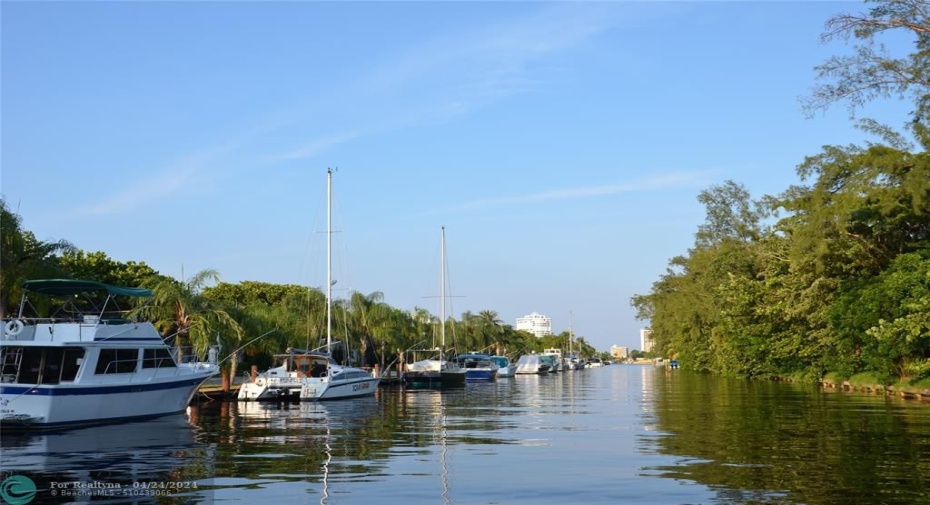 Canal view leads to the Intracoastal