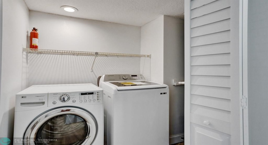 Full size washer and dryer in unit!