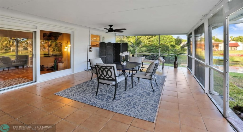 Patio is just off the family room, connecting indoor and outdoor living spaces. Family Room can be used as a bedroom.