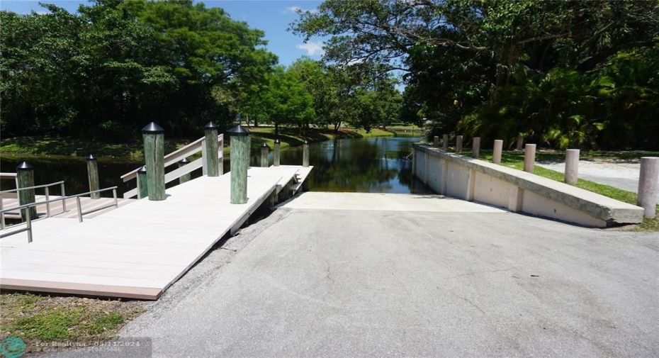 Community boat ramp at Donaldson Park, open during park hours.