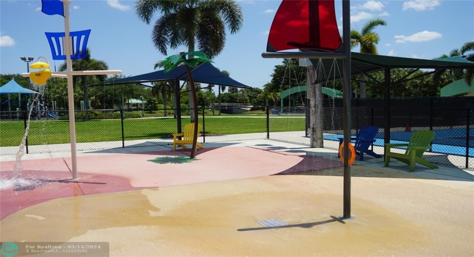 Splash Pad at the Community Center to cool off during the hot summer days!