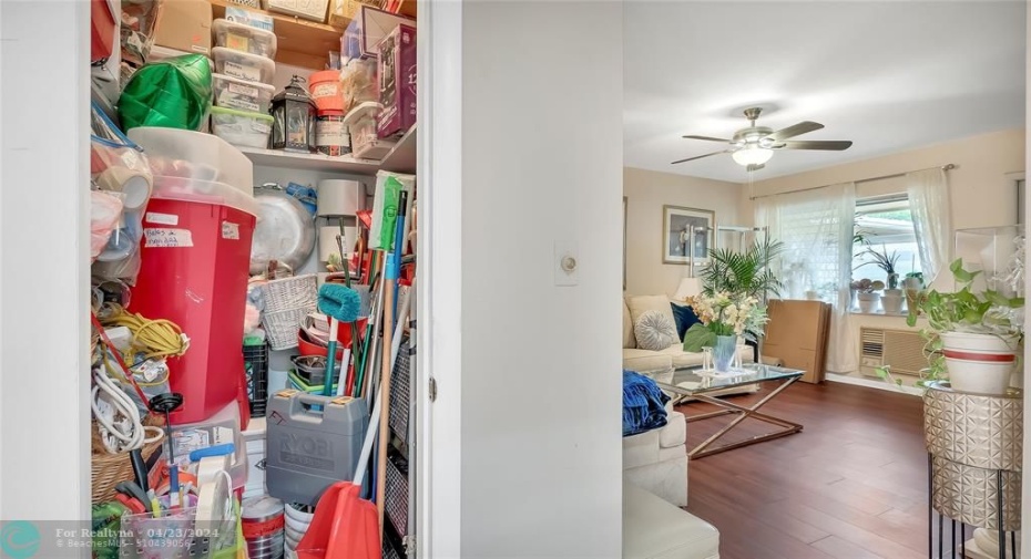 Huge deep storage closet in unit