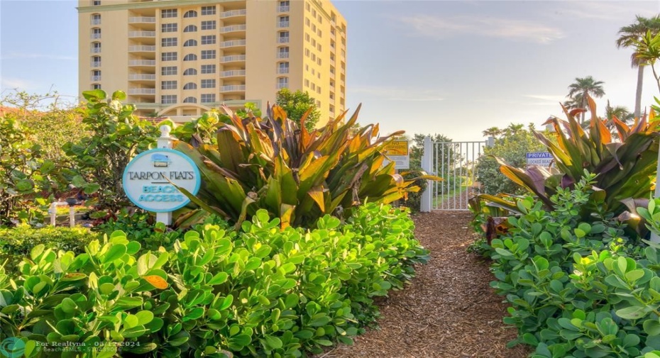 private walkway to the beach