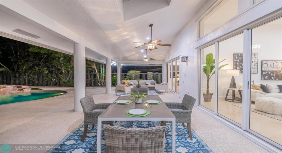 Incredible HUGE covered patio, truly adds extra square footage to the home!