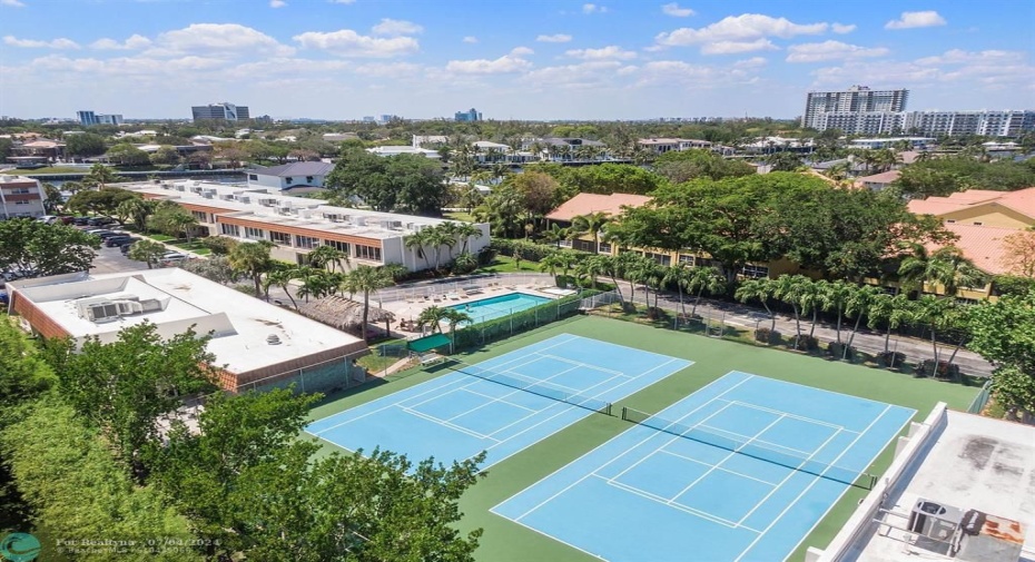 Aerial of Tennis Courts