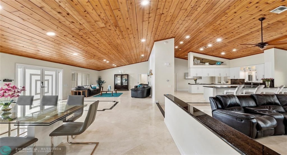 SO OPEN FOR ENTERTAINING-WOOD CEILING GIVES THIS CUSTOM HOME WARMTH AND UNIQUENESS
