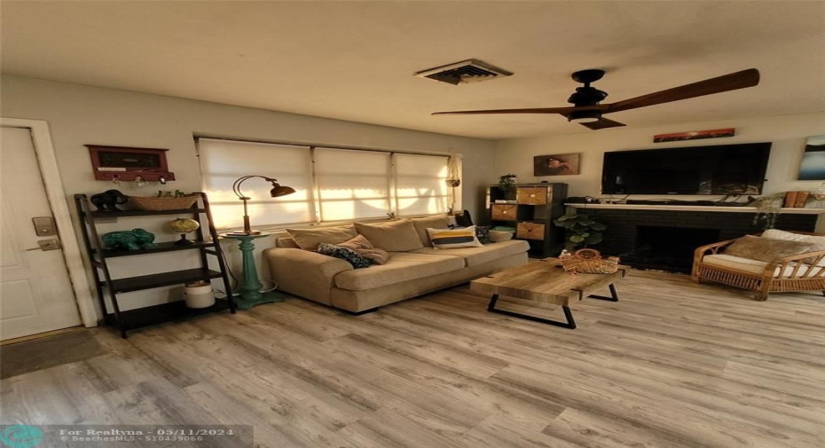 Living room with a sunset glow