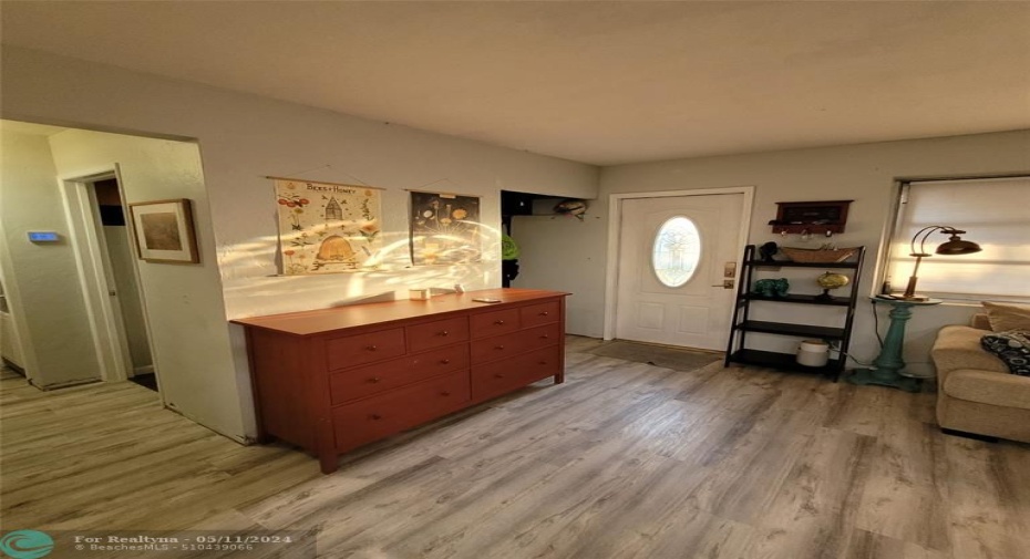 Living room with a sunset glow - front entry