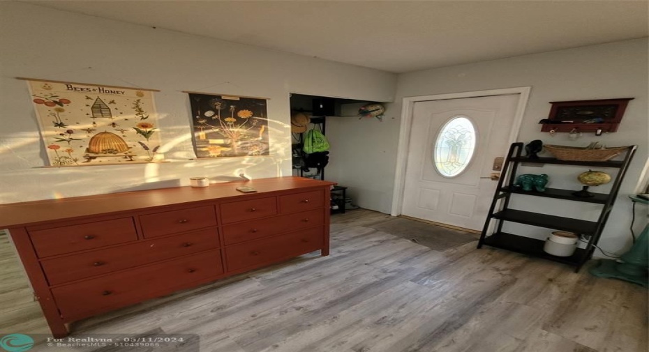 Living room with a sunset glow - front entry