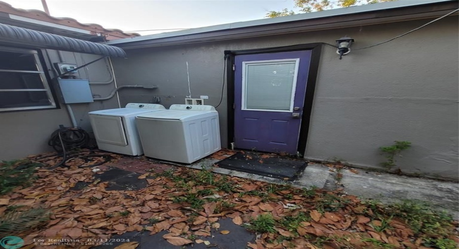 Back door to property - opens to master suite