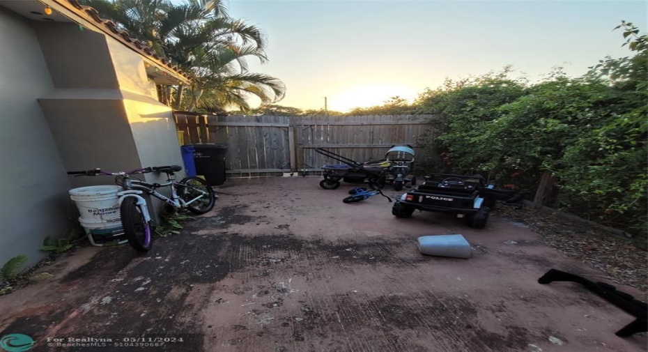 Fenced in portion of driveway - perfect for RV or boat