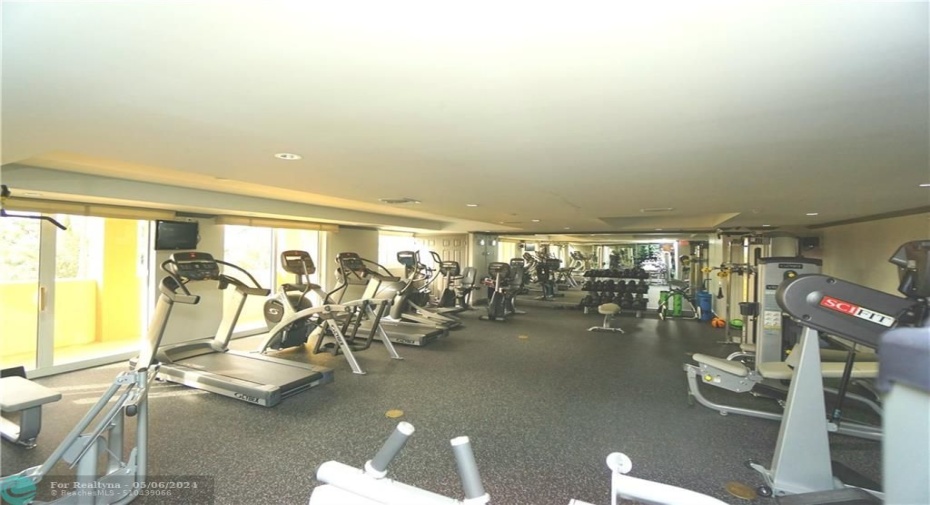 Exercise facility with new equipment