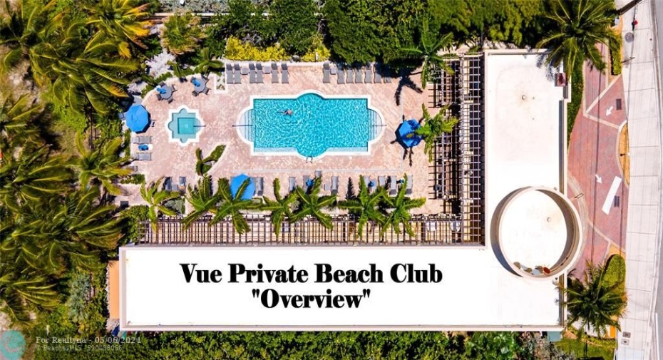 Vue's private beach club.