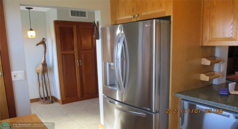 kitchen into additional pantry at entrance