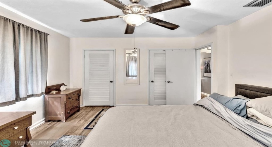 Primary Bedroom with Two Closets