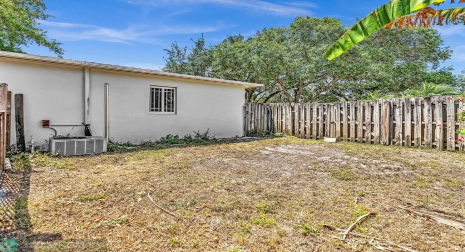 Side Yard next to Garage