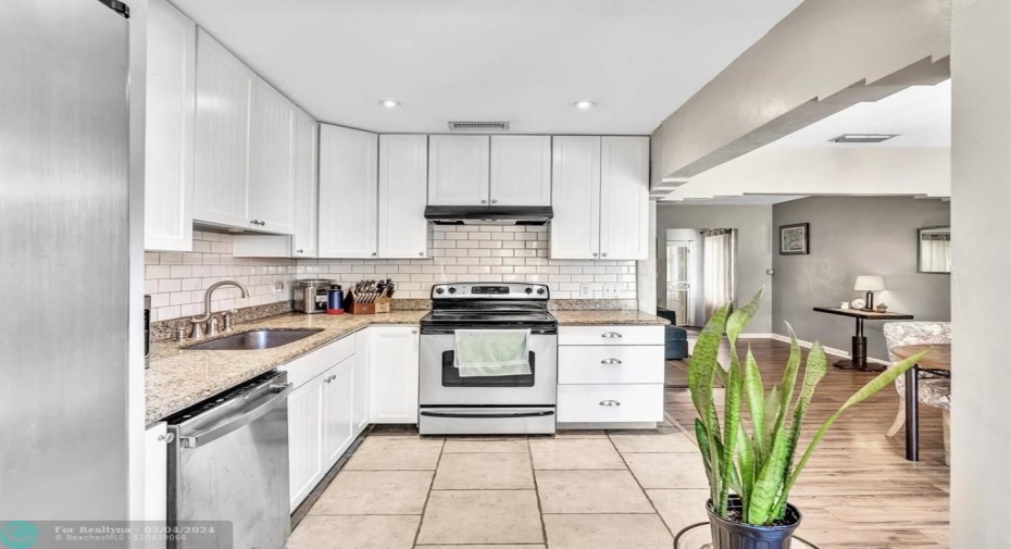 Kitchen with SS Appliances