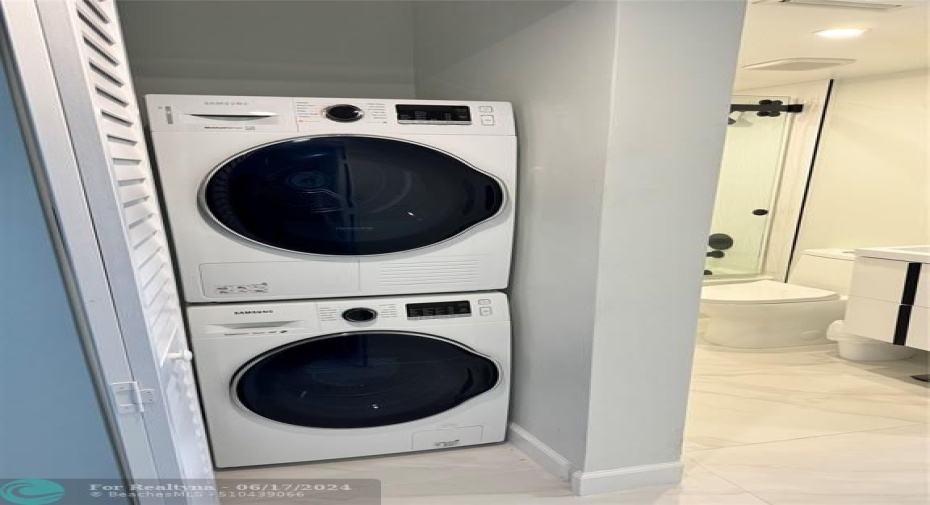 Washer & Dryer inside your unit