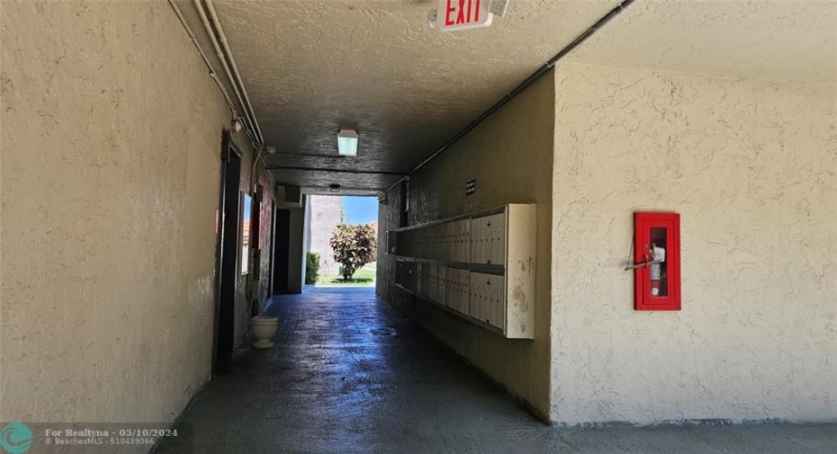 Elevator Entrance and Mail Boxes