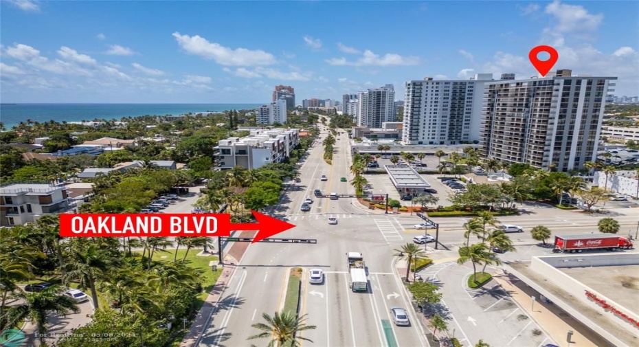This is the Galt Ocean Terrace which sits on the corner of Oakland Park Blvd and AIA.  What more could you ask for