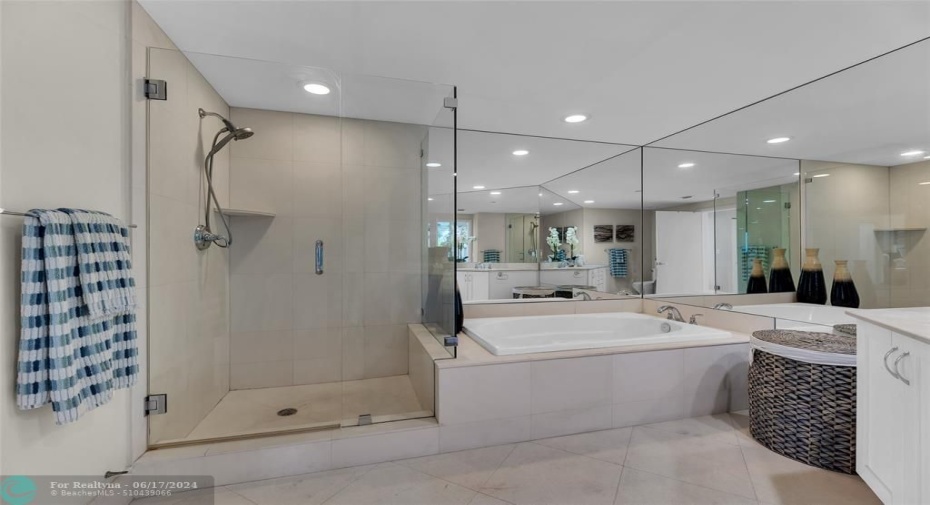 Separate Soaking Tub and Shower