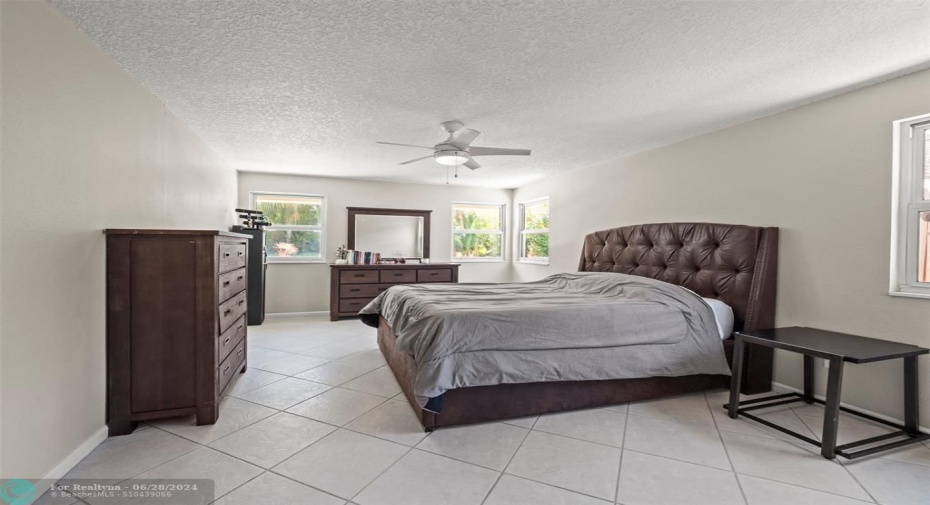 Entry into the master suite, with large double closet