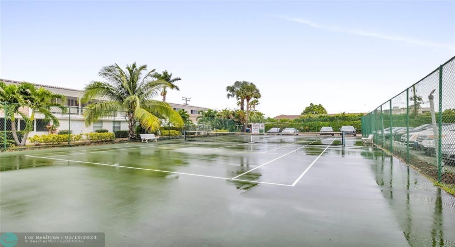 Tennis courts in the complex.