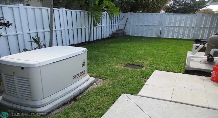 Generac Back Up Power Source Run by Natural Gas.