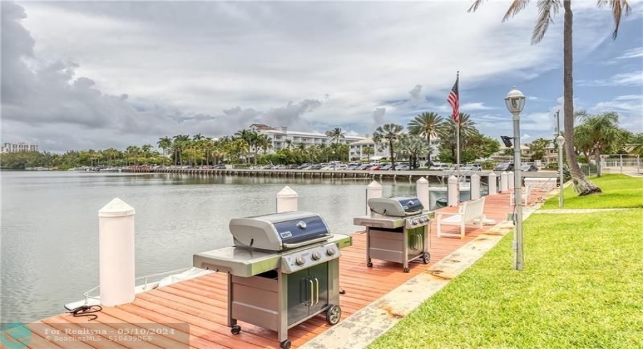 Cast a Line into the Water while you Grill on the New Dock