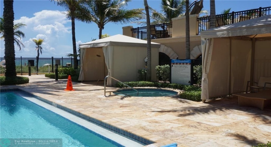 Cabanas are first come, first serve for residents