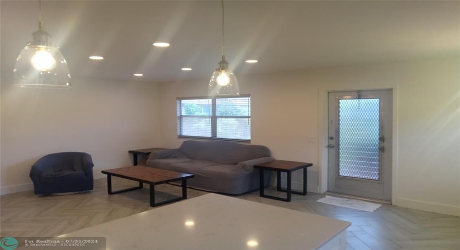 living room from  open kitchen