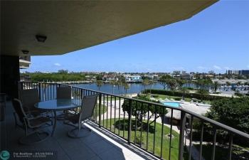 Intracoastal and Pool View from Balcony stepping out of Your living room.