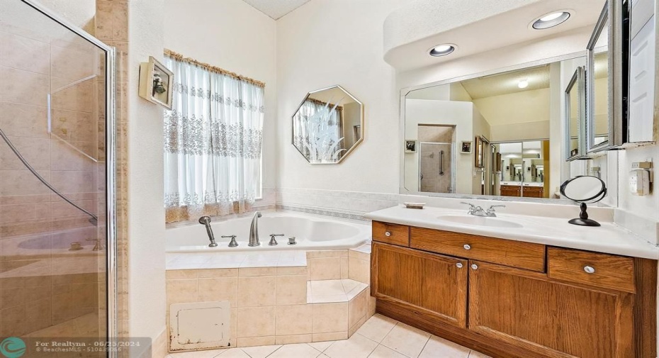Primary Bathroom - Separate shower and soaking tub